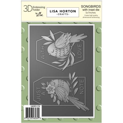 Lisa Horton Crafts Embossing Folder - Songbirds with inset die