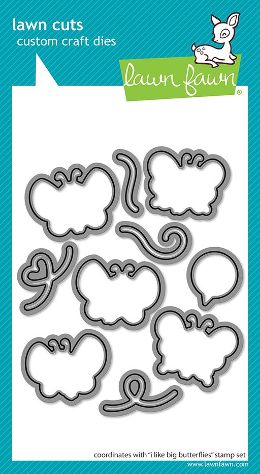 Lawn Fawn I Like Big Butterflies Stamp, Die and Stencil Bundle - Image 3