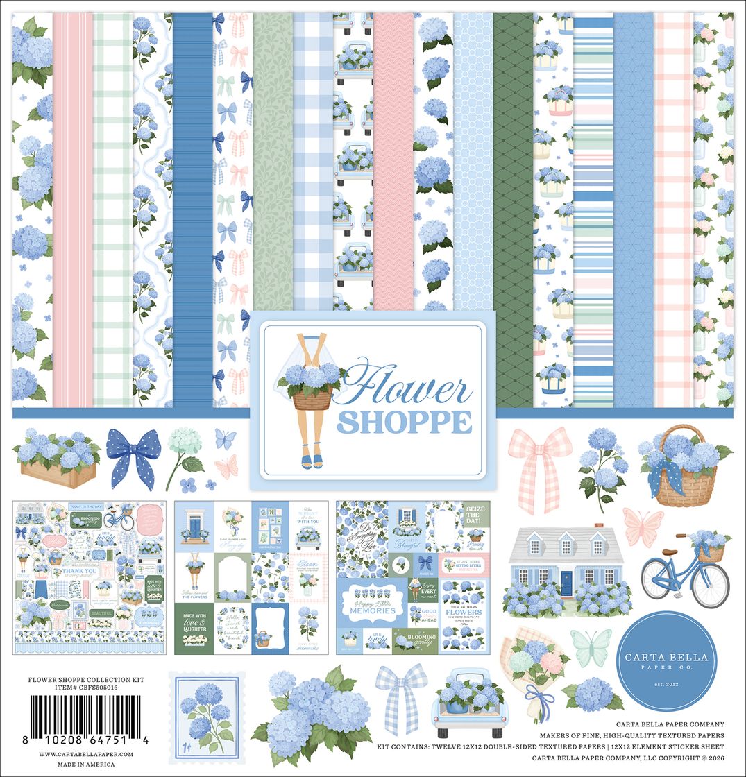 Carta Bella Collection Kit 12"X12" - Flower Shoppe Collection