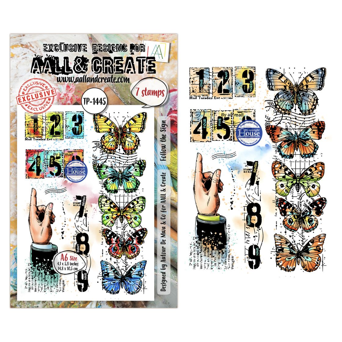 AALL And Create A7 Photopolymer Clear Stamp Set – Follow The Sign