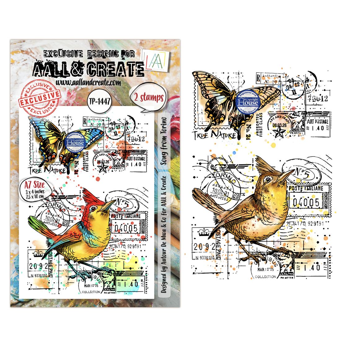 AALL And Create A6 Photopolymer Clear Stamp Set - Song From Torino