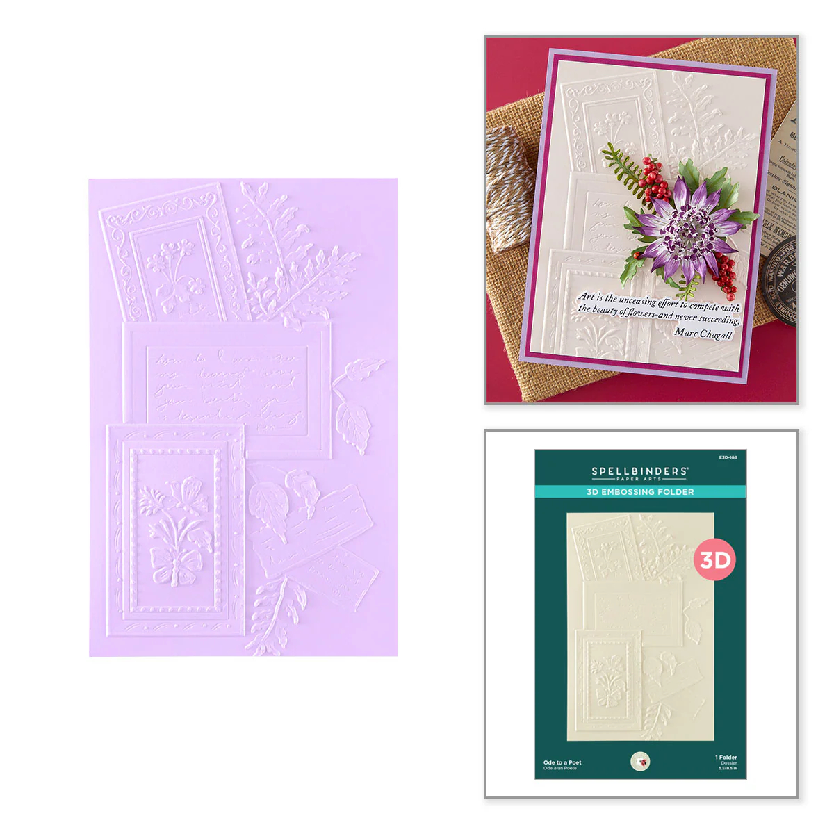Ode to a Poet 3D Embossing Folder by Susan Tierney-Cockburn - Image 2