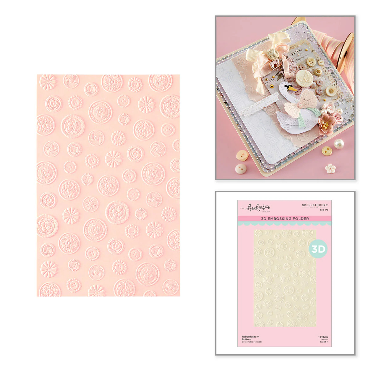 Haberdashery Buttons 3D Embossing Folder by Frank Garcia - Image 2
