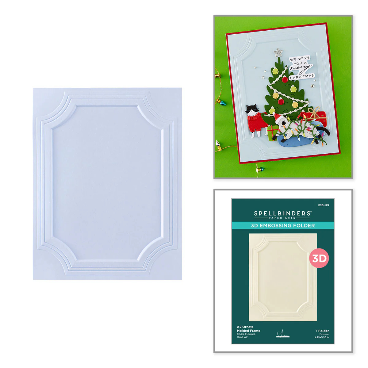 A2 Ornate Molded Frame 3D Embossing Folder by Yana Smakula - Image 2