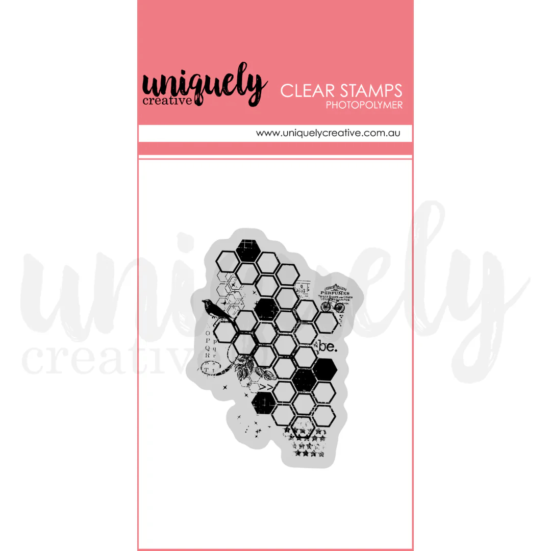 Botanical Honeycomb Photopolymer Stamp