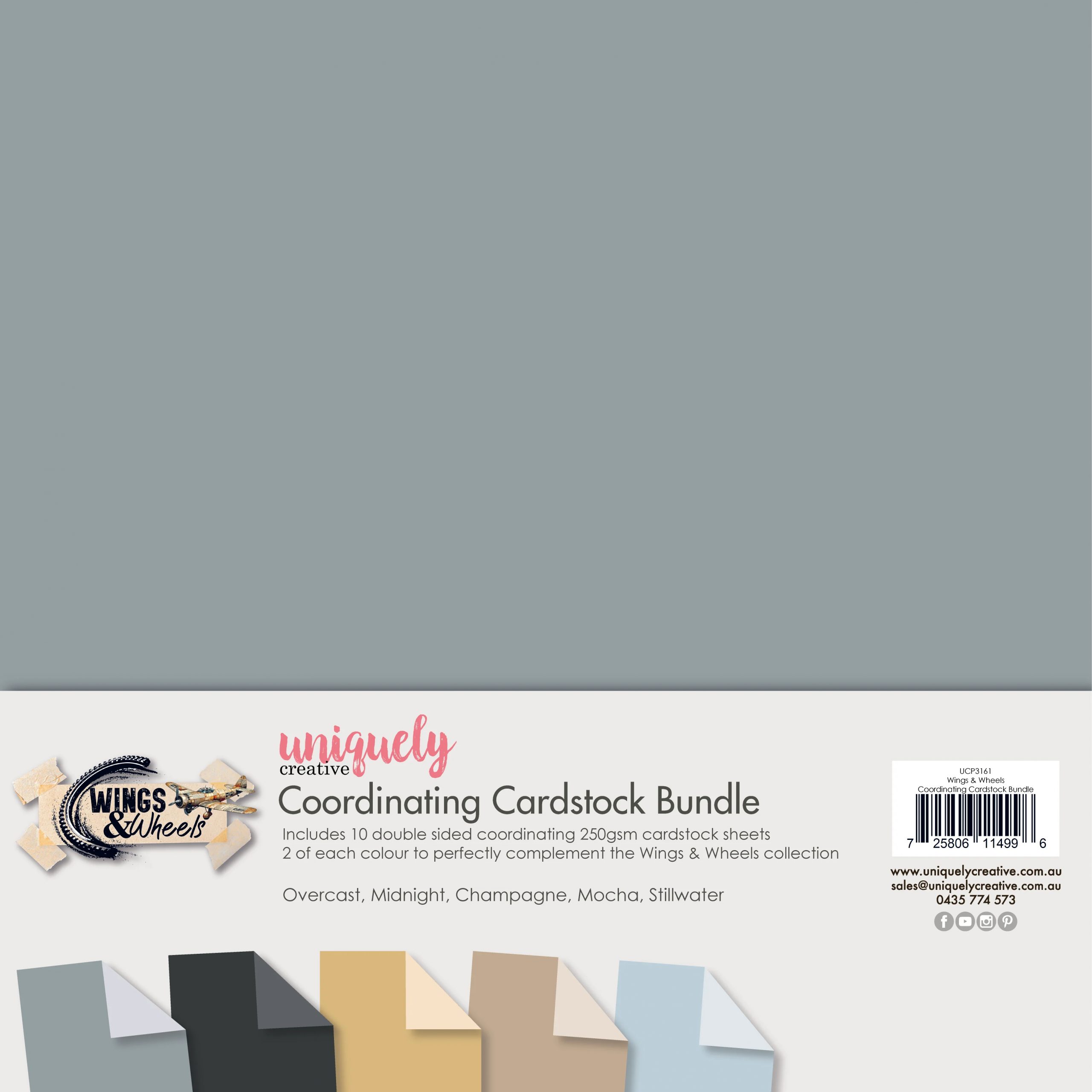 Wings & Wheels Coordinating Cardstock Bundle