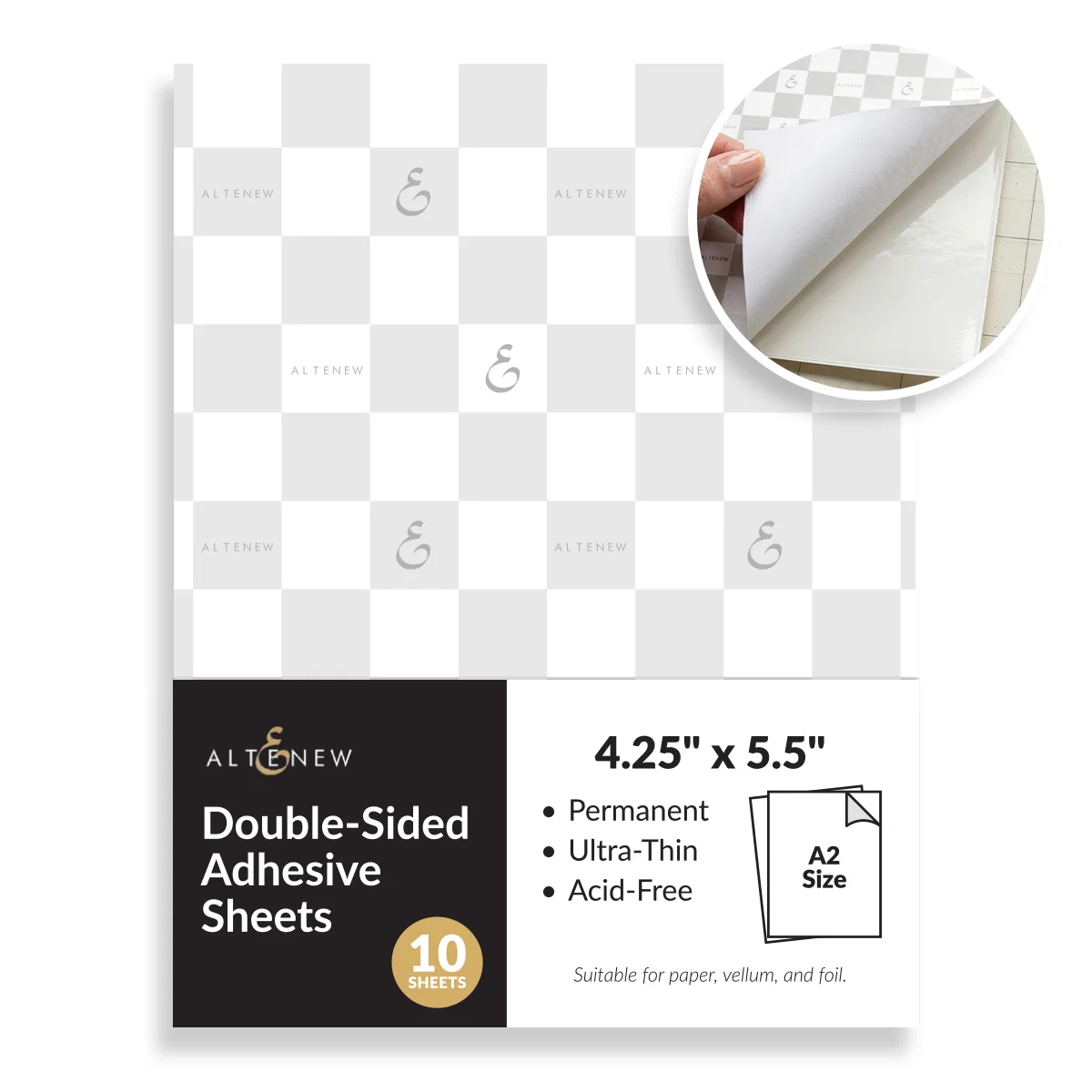 Double-sided Adhesive Sheets – 4.25″ x 5.5″