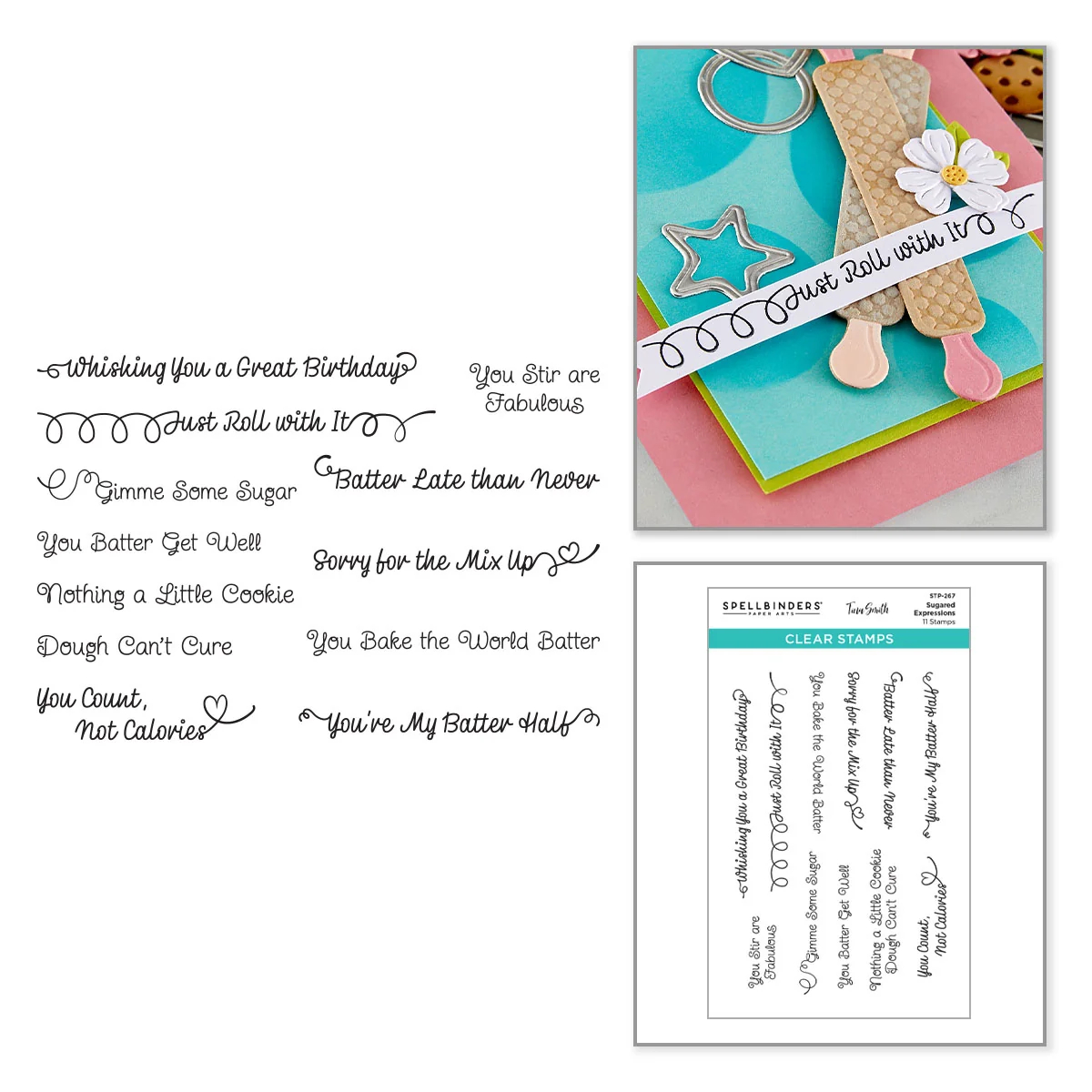 Sugared Expressions Clear Stamp Set by Tina Smith - Image 2