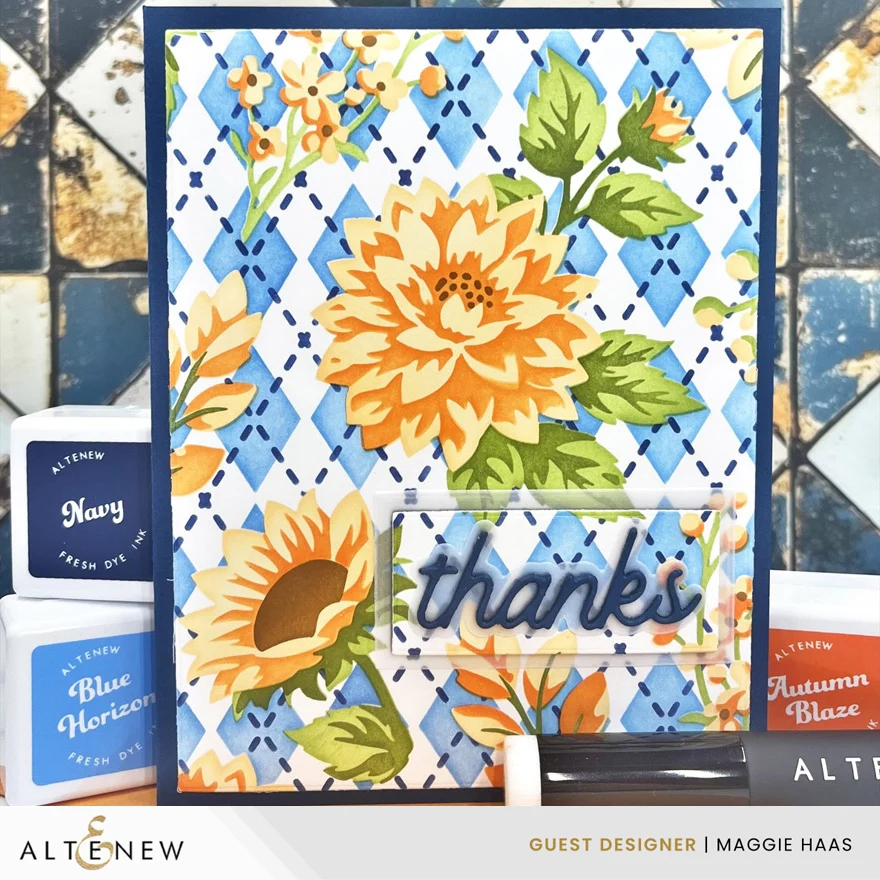Stencil Art: Botanical Argyle & Add-on Die Bundle - Image 3