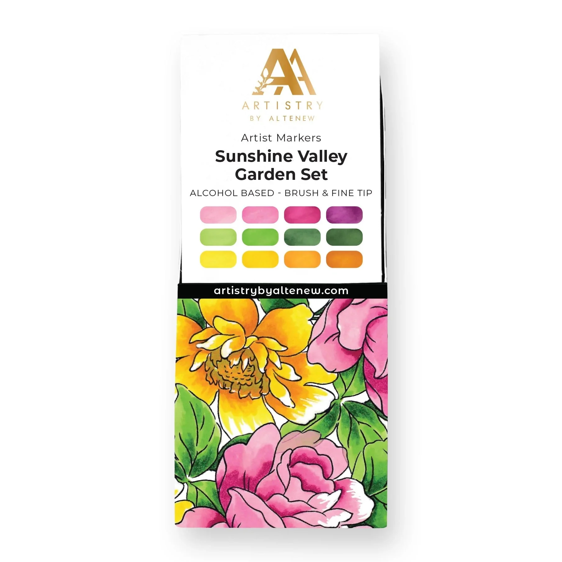 Sunshine Valley Garden Artist Alcohol Markers Set F