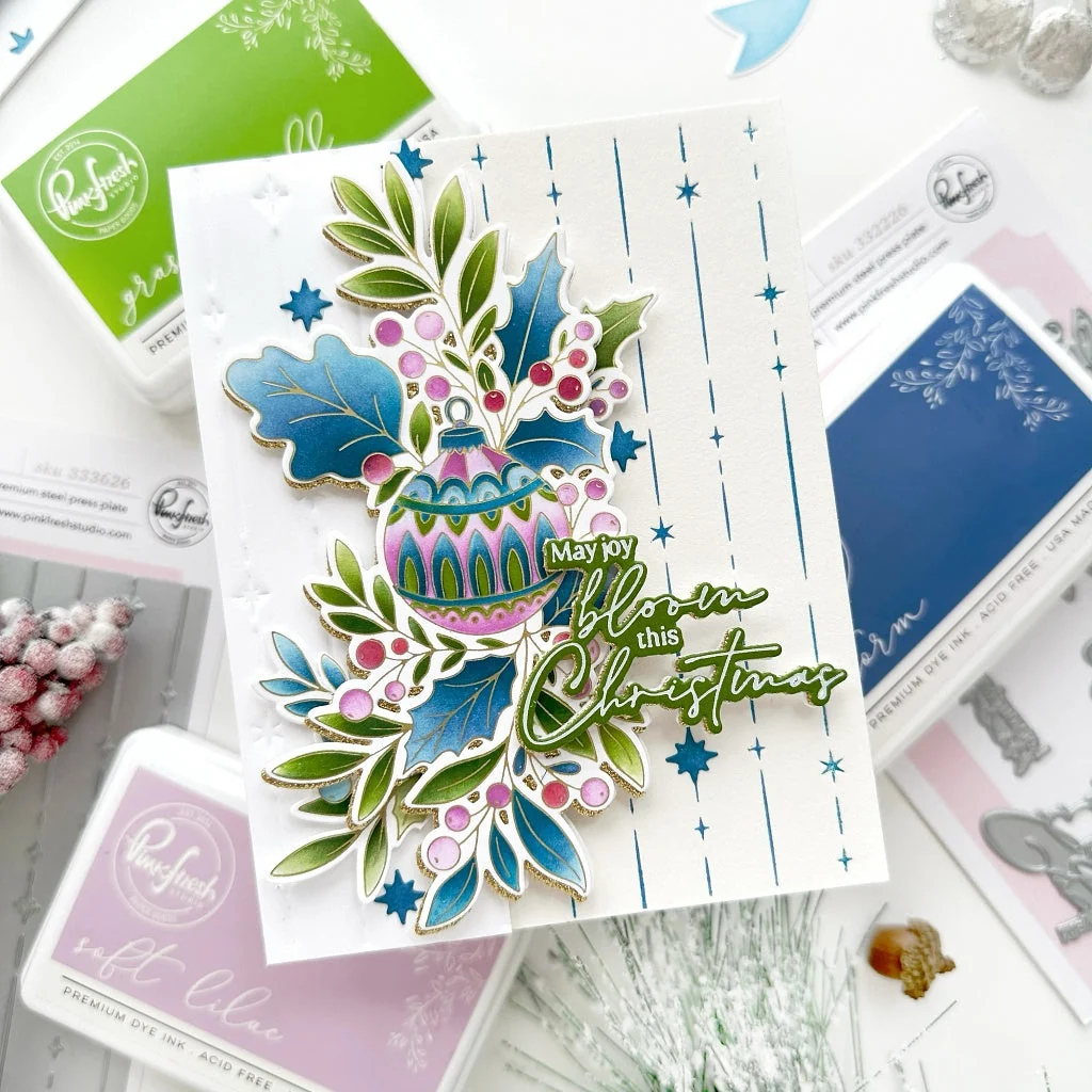 Pinkfresh Studio - Festive Flourish Stamp, Die and Stencil Bundle - Image 4