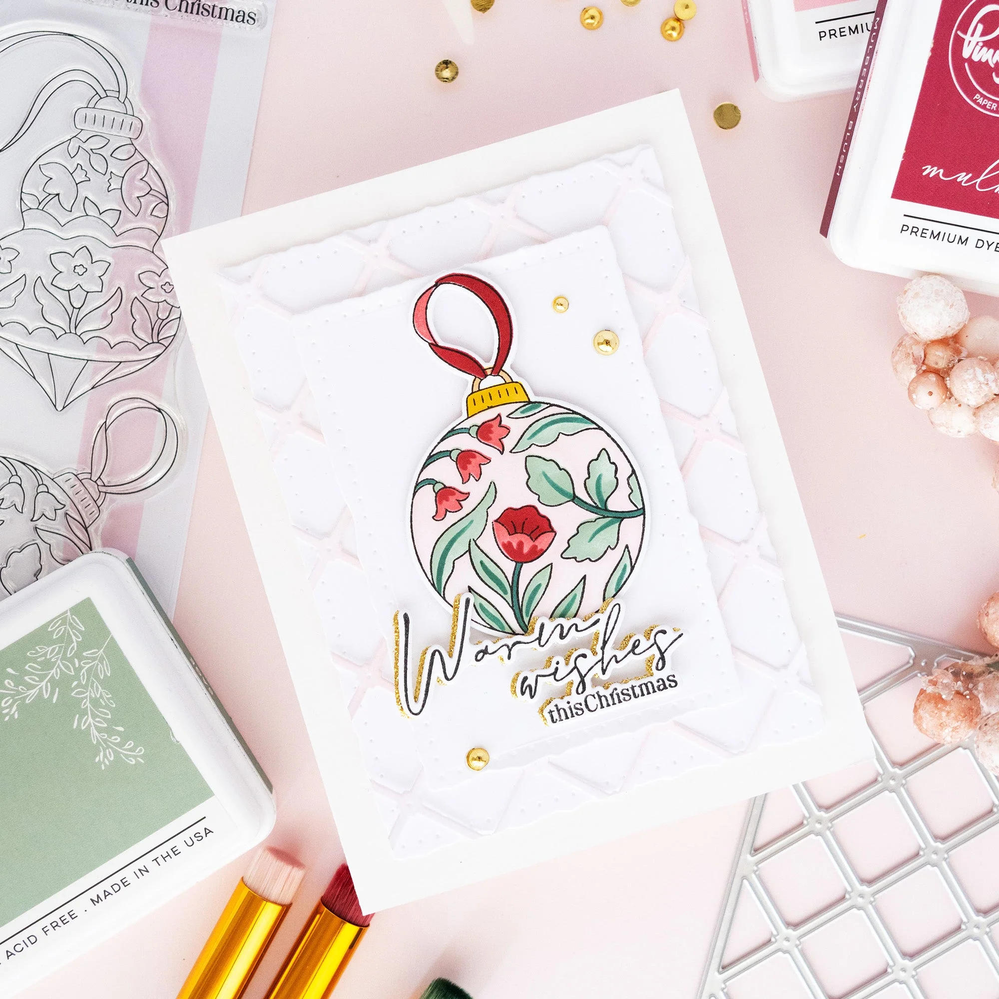 Pinkfresh Studio - Ornamental Beauty Stamp Die and Stencil Bundle - Image 3