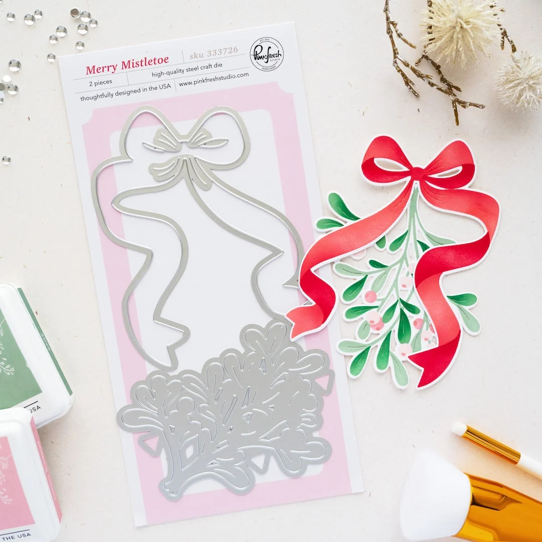 Pinkfresh Studio - Merry Mistletoe Stencil and Die Bundle - Image 2